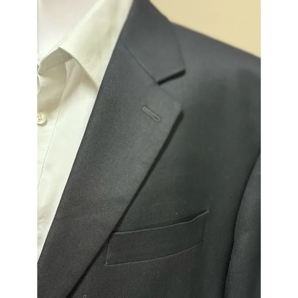 Ralph Lauren Silk Blend Blazer Black Size 45 Regular Suit Coat Office Business - Picture 6 of 9